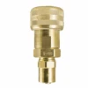 SLSP17-5 By ZSi-Foster | Quick Disconnect | 1-Way Automatic Socket | 1/2" ID X 15/16" OD | Sleeve Lock | Reusable Hose End | Brass