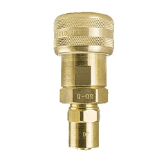 SLSP17-5 By ZSi-Foster | Quick Disconnect | 1-Way Automatic Socket | 1/2" ID X 15/16" OD | Sleeve Lock | Reusable Hose End | Brass