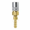 FS206V By ZSi-Foster | Quick Disconnect | FJT Series | 1/4" One Way Valved Socket | 3/8" ID Hose Stem | Straight | Brass