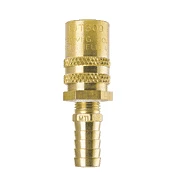 BLFS308 By ZSi-Foster | Quick Disconnect | FJT Series | 3/8" Straight-Thru Socket | 1/2" ID Hose Stem | Ball Lock | Straight | Brass