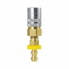 FS306VP By ZSi-Foster | Quick Disconnect | FJT Series | 3/8" One Way Valved Socket | 3/8" ID Push-On Stem | Straight | Brass