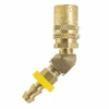FS524P By ZSi-Foster | Quick Disconnect | FJT Series | 1/2" Straight-Thru Socket | 1/2" ID | Push-On Hose Stem | 45° Elbow | Brass