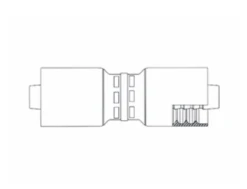 GC13-8x8 By Couplamatic | Grip Crimp Coupling | Hose Splicer Coupling | 1/2" Tube Size | Straight | Trivalent Zinc Plating