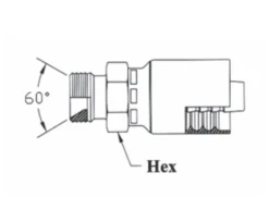 GC36-8x8 By Couplamatic | Grip Crimp Coupling | 1/2" Hose ID X G-1/2-14 Thread Size Male Pipe Solid | 1/2" BSPP | Straight | Trivalent Zinc Plating