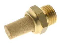 7030-1/4 By AIGNEP | Mufflers And Silencers Series | 1/4" BSPP Sintered Muffler | 50 Micron | 145 Psi | 14 To 176 F | Bronze