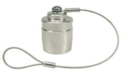 H20DC-A By Dixon Valve | Hydraulic Quick Disconnect Coupling | H-Series | ISO-B Interchange Plug Rigid Dust Cap | Fits 2-1/2" Body Size | Aluminum With Steel Cable