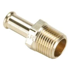 68HB-10-8 By Parker | Hose Barb Fittings | 5/8" Beaded Hose Barb X 1/2" Male Pipe Thread | 7/8" Hex | 1.92" Length | Straight | Brass | Pack Of 10