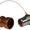 HFR-C6 By Dixon Valve | FloMAX High Flow 1"-Series | Receiver With Cap | 1" Male NPT | Copper | Anodized Aluminum