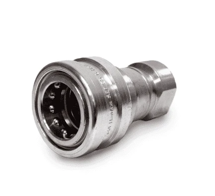 ML2H16192 Hansen® By Danfoss | HK 1-8 Series | Quick Disconnect Coupling | 1/4" Female NPTF Valved X 1/4" ISO 7241-1-B | Female Socket | EPDM Seal | 316 Stainless Steel 1 ML2H16192 Hansen® By Danfoss | HK 1-8 Series | Quick Disconnect Coupling | 1/4" Female NPTF Valved X 1/4" ISO 7241-1-B | Female Socket | EPDM Seal | 316 Stainless Steel
