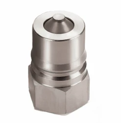 ML8KP36115 Hansen® By Danfoss | HK 1-8 Series | Quick Disconnect Coupling | 1" Female NPTF Valved X 1" ISO 7241-1-B | Male Plug | PTFE Seal | 316 Stainless Steel