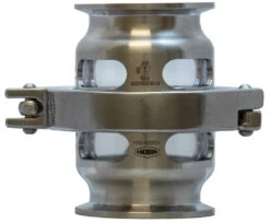 HSGV250CCA Dixon Valve HSG Sight Glass - 2-1/2" Single Pin Clamp Style - FKM Gasket - 316L Stainless Steel