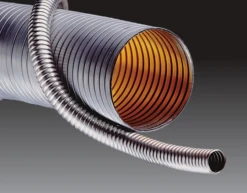 HTG4100-100X25 Hose-Tec By Kuriyama | HT4000 Series | Rough Bore (Unlined) "Multi-Flex" Interlocked Metal Hose | Light Weight | ID: 1" | Galvanized Steel | 25ft Length