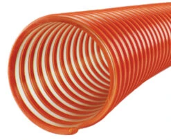 3030-0600-100 By Jason Industrial | 3030 PVC Mulch Resurfacing Hose | Orange/Clear | 25 PSI | 6" ID | 6.79" OD | 100ft