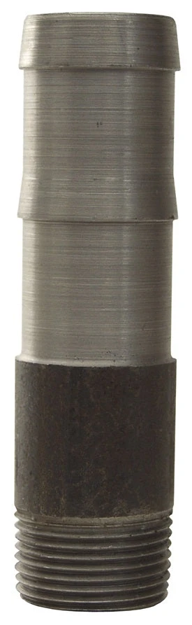 KRN882 By Dixon Valve | King Steel Round Nipple | For Two Clamps | 1" Male NPT X 1" Hose ID | Unplated Steel