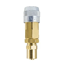 LNSB5 By ZSi-Foster | Quick Disconnect | LN Series | Automatic | 1/4" Socket | 1/4" ID X 9/16" OD | Reusable Hose End | Brass/Steel