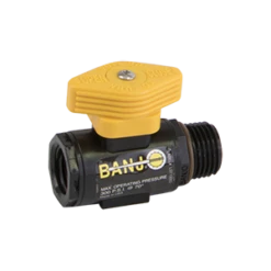 LV038050MTLV By Banjo | Micro Valve | 3/8" Female X 1/2" Male NPT | Micro Valve Locking Handle | Pack Of 10