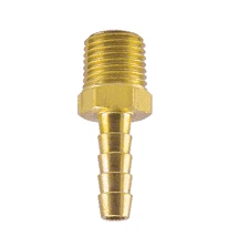 M8 By ZSi-Foster | Barbed Insert Hose Fitting | Male Hose Stem | 1/4" Male NPT X 5/16" ID | Brass