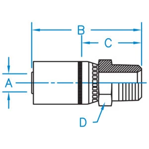MP-10-12-R5 By Kurt Hydraulics | Jump Size | Male Pipe NPTF | Rigid | For 5/8" Hose ID 1 MP-10-12-R5 By Kurt Hydraulics | Jump Size | Male Pipe NPTF | Rigid | For 5/8" Hose ID
