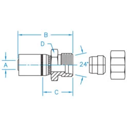 MT-04-05 By Kurt Hydraulics | Jump Size | Flareless Compression With Nut And Sleeve | SAE J514 | For 1/4" Hose ID