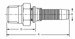 FW1890-08S Aeroquip By Danfoss | -08 Internal Skive Socket For EC910 SAFESHIELD Waterblast Hose | Straight | Dura-Kote Carbon Steel