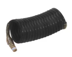 N9DS1-50 By Nycoil | Self-Storing Air Hose Assembly | 3/4" Hose ID | 3/4" MPT Swivel | Black | 160 PSI | Nylon | 50ft