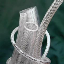 1000307-100 NYLOBRADE® By NewAge | Braid-Reinforced PVC Hose | 1/4" ID X 0.453" OD X 0.102" Standard Wall | Clear | 100ft