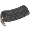 N6AS1-12 By Nycoil | Self-Storing Air Hose Assembly | 3/8" Hose ID | 1/4" MPT Swivel | Black | 225 PSI | Nylon | 12ft
