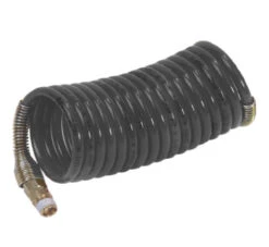 N6AS1-12 By Nycoil | Self-Storing Air Hose Assembly | 3/8" Hose ID | 1/4" MPT Swivel | Black | 225 PSI | Nylon | 12ft