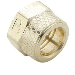 61PN-6 By Parker | Poly-Tite Fittings | 3/8" Tube Size Nut X 1/2" Thread | 9/16" Hex | Straight | Brass | Pack Of 25