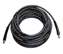 PW4450 By Couplamatic | Import Pressure Wash Hose Assembly | Thin Cover | 1/4" ID | 1/4" NPTF X 1/4" NPTF Swivel | 4000 PSI | Black | 50ft