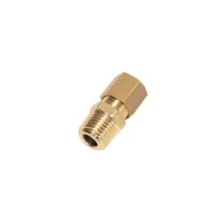 0105 08 13 By Parker | Legris Stud Fitting | 8 Mm Tube Size X 1/4" Male BSPT Thread | 14 Mm Hex (F) | 14 Mm Hex (F1) | Straight | Brass | Pack Of 10