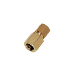 0114 05 10 By Parker | Legris Stud Fitting | 5 Mm Tube Size X 1/8" Female BSPP Thread | 14 Mm Hex (F) | 12 Mm Hex (F1) | 28 Mm Length | Straight | Brass | Pack Of 10
