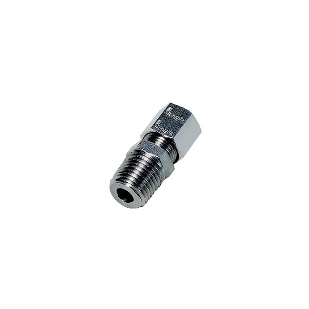 1805 06 13 By Parker | Legris Stud Fitting | 6 Mm Tube Size X 1/4" Male BSPT Thread | 14 Mm Hex (F) | 13 Mm Hex (F1) | Straight | 316L Stainless Steel | Pack Of 2 1 1805 06 13 By Parker | Legris Stud Fitting | 6 Mm Tube Size X 1/4" Male BSPT Thread | 14 Mm Hex (F) | 13 Mm Hex (F1) | Straight | 316L Stainless Steel | Pack Of 2