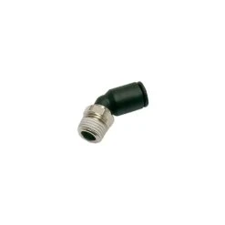 3113 12 17 By Parker | Legris Stud Fitting | 12 Mm Push-to-Connect X 3/8" Male Swivel BSPT Thread | 17 Mm Hex | 45° Elbow | Polymer | Pack Of 10