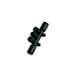 3304 08 06 By Parker | Legris Multiple Fittings | 8 Mm Push-to-Connect X 6 Mm Push-to-Connect | 74 Mm Length | Multiple Tee | Polymer | Pack Of 10