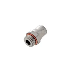 3801 04 19 By Parker | Legris Stud Fitting | 4 Mm Tube Size X M5x0.8 Male M5 Metric Thread | 10 Mm Hex | Straight | 316L Stainless Steel | Pack Of 10