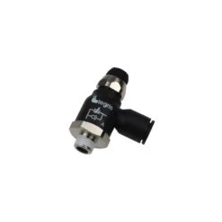 7066 56 14 By Parker | Legris Compact Flow Control - Meter In | 1/4" Push-to-Connect X 1/4" Male NPT Thread | .63" Hex (F) | .39" (F1) | 90° Elbow | Nylon | Pack Of 10