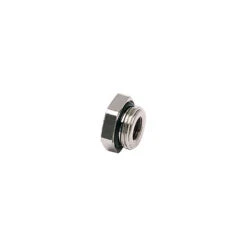 0178 10 19 By Parker | Legris Reducer | 1/8" Male BSPP Thread X M5x0.8 Female M5 Metric Thread | 13 Mm Hex | 9 Mm Length | Straight | Nickel-Plated Brass | Pack Of 10