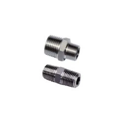 1821 21 17 By Parker | Legris Unequal Adapter | 1/2" Male BSPT Thread X 3/8" Male BSPT Thread | 22 Mm Hex | 32.5 Mm Length | Straight | 316L Stainless Steel | Pack Of 2