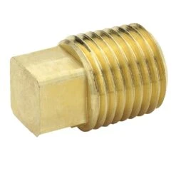 211P-12 By Parker | Square-Head Plug | 3/4" Male Pipe Thread | 5/8" Hex | 1.14" Length | Brass | Pack Of 10