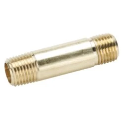 215PNL-2-30 By Parker | Nipple | 1/8" Male Pipe Thread | 3" Length | Long | Straight | Brass | Pack Of 10