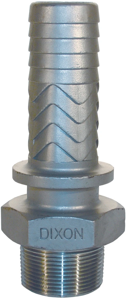 RMS21 By Dixon Valve | Boss® Male Stem | 1-1/2" Male NPT X 1-1/2" Hose Barb | 316 Stainless Steel
