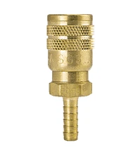 SG3703 By ZSi-Foster | Quick Disconnect | 1-Way Manual Sleeve Guard Socket | 3/8" ID | Hose Stem | Brass