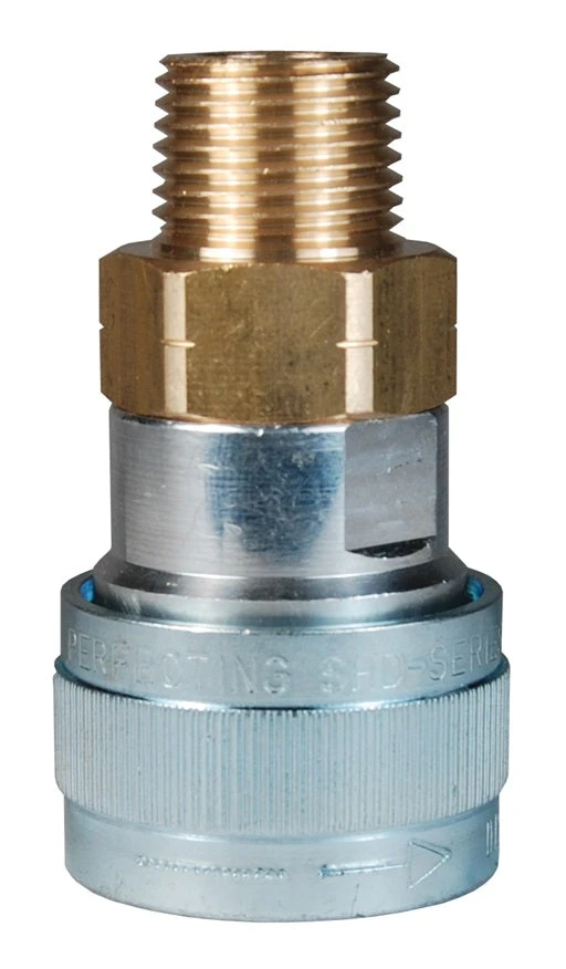 2SHDM2 By Dixon Valve | Pneumatic Quick Disconnect Coupling | SHD-Series | 1/4" Male NPT X 1/4" Twist-Lock Interchange | Socket | Nitrile Seal | Aluminium