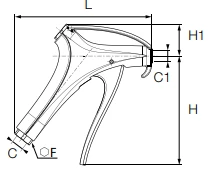 0653 66 14 By Parker | Energy Saving Blowgun | 1/4" NPT Thread X M12x1.25 Thread | 20 Mm Hex | Glass-Reinforced Nylon | Pack Of 5