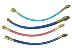 RP0412BS By Coilhose | Lead-In Hose | 1/4" Hose ID | 1/4" Female NPT Thread X 1/4" Male Ball Swivel | Blue | Neoprene | 12" Length