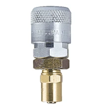 TFSD134 By ZSi-Foster | Quick Disconnect | TF4 Series | 3/8" Automatic Socket | 3/8" ID X 13/16" OD | Reusable Hose End | Brass/Steel