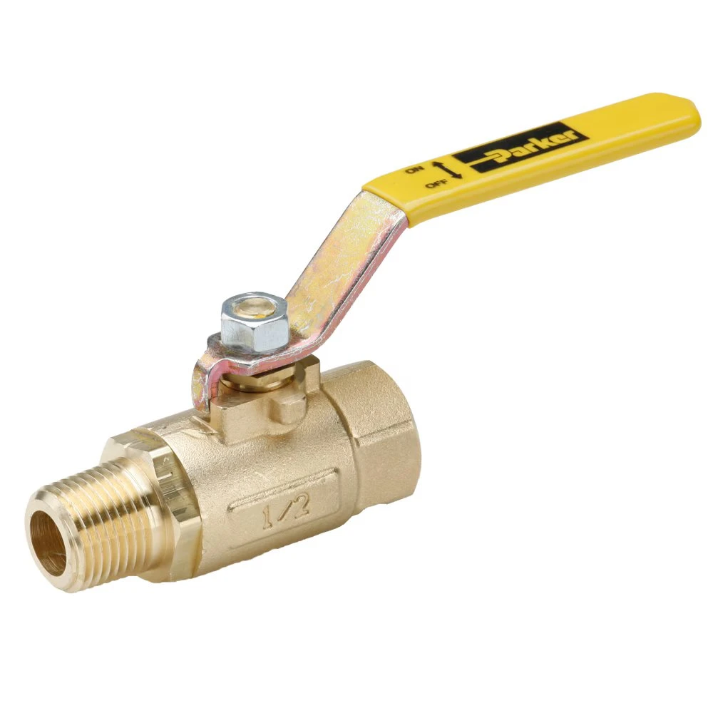 VV501P-12 By Parker | Ball Valves | 3/4" Female PTF Pipe Thread X 3/4" Male NPTF Pipe Thread | 1-1/4" Hex (B) | 1-5/16" Hex (C) | 5.83" Length | Straight | Brass 1 VV501P-12 By Parker | Ball Valves | 3/4" Female PTF Pipe Thread X 3/4" Male NPTF Pipe Thread | 1-1/4" Hex (B) | 1-5/16" Hex (C) | 5.83" Length | Straight | Brass