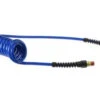 PU516-25B-B By Coilhose | Flexcoil Air Hose | 5/16" Hose ID X 15/32" Hose OD | 3/8" Male NPT Swivel Strain Relief Fittings | Blue | Polyurethane | 25ft