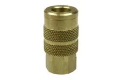 16X6F By Coilhose | Coilflow™ Six Ball Automatic Interchange Coupler | Manual | 1/4" Body Size | 3/8" Female NPT Thread | Straight | Brass (Type 16)